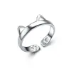 925 Sterling silver dragon cat rings gothic genuine evening party knuckle ring