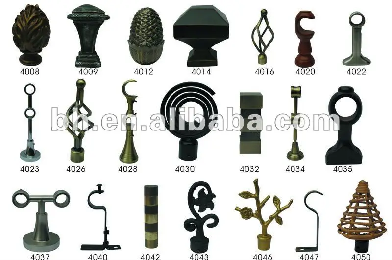 Details about    Iron Steampunk Industrial Vintage Curtain Pole Ball Finial 