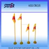 Soccer corner flags with spring loaded corner flag spikes