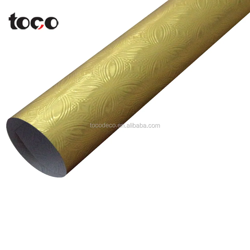 Gold Foil Metallic Self Adhesive Pvc Decoration Film Pvc Membrane Press Foil Lamination Film
