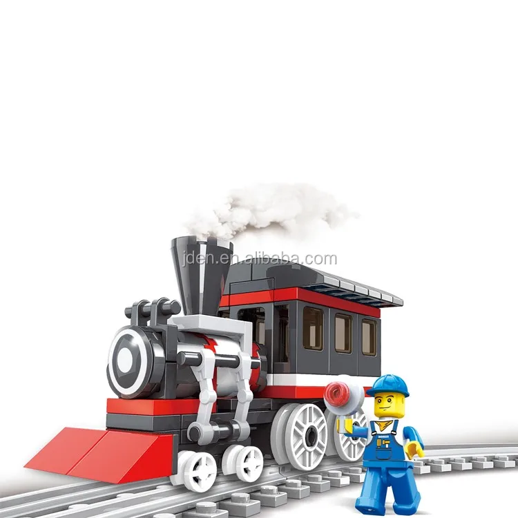 WANGE baby boy ABS plastic type funny train building blocks toys