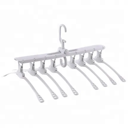 

New Design 8-in-1 Magic Plastic clothes hanger for saving space, White