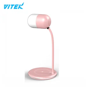 Desk Lamp Wireless Charger Speaker & LED Night Light