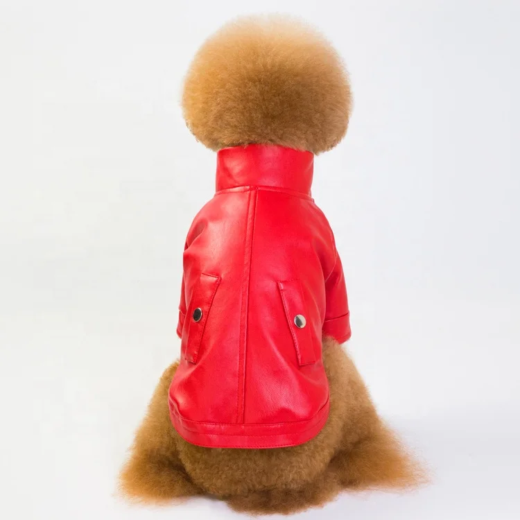 

New Arrival Leather Zipper Jacket Coat Dog Clothes Pet Accessories