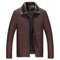 

most fashion mens leather jacket with fur collar jackets
