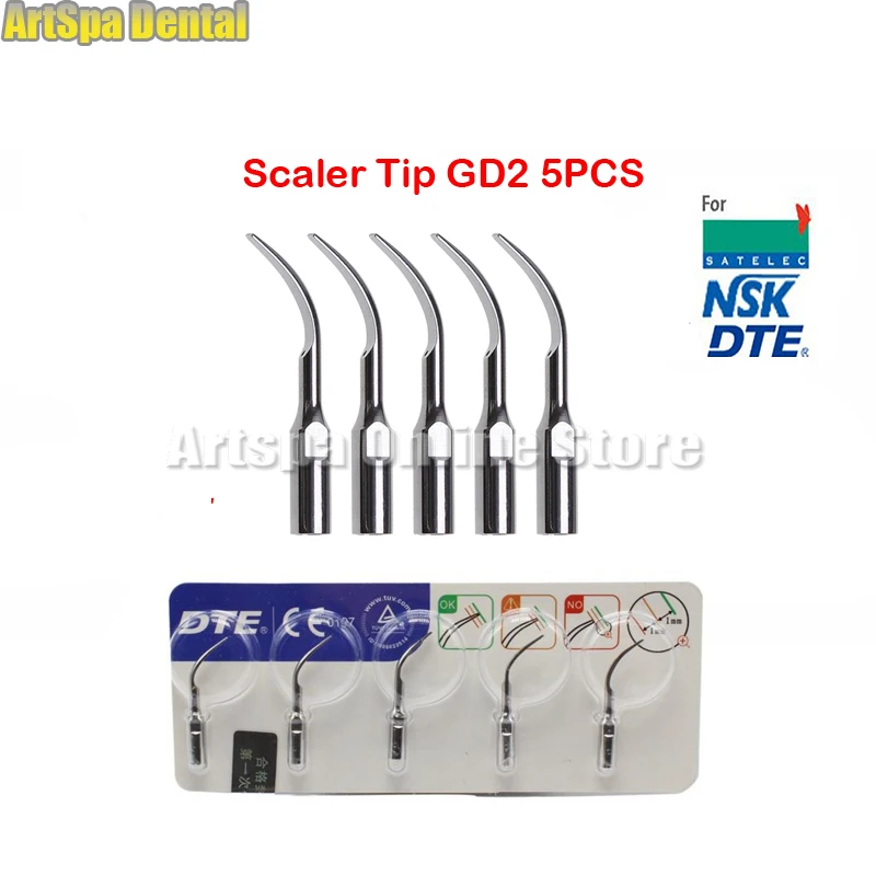 Ponta para Satelec Dental Scaler Dicas Dentes Branqueamento Equipamento Ultra-sônico Nsk Gnatus Dte 5 Pçs Gd2 1 Cheap Dental Brocas & Brushes