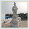 Large outdoor free standing female Chinese style buddhism stone guan yin buddha statue for sale