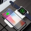 10W 2 in 1 Wireless Charger Replacement For iphone X 8/8Plus,Ultra-Thin Charging Pad Stand For Apple Watch Series 1/2/3/4