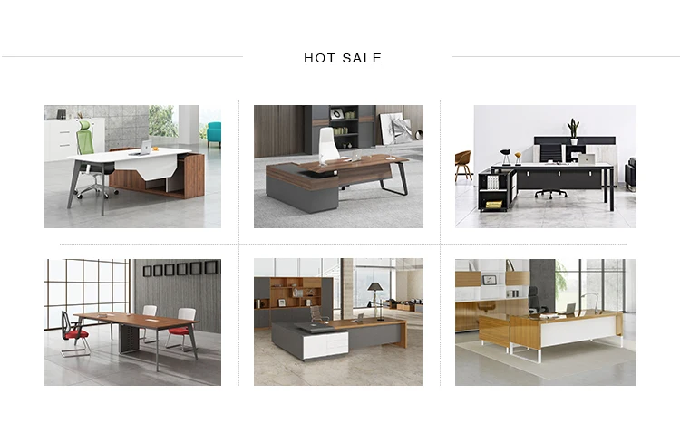 Luxury ceo wooden cover standard size modern executive desk office table design