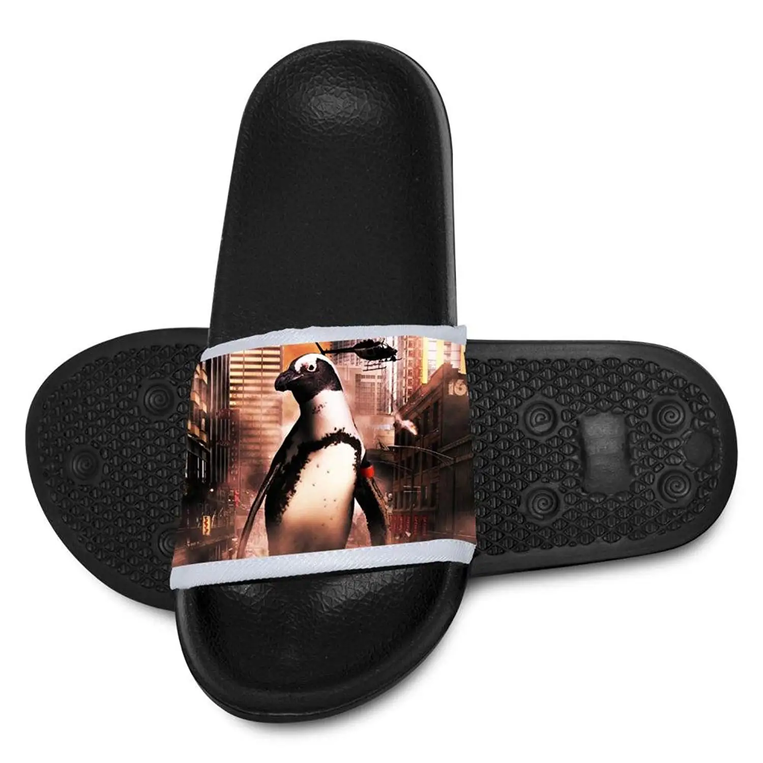 mens novelty penguin slippers