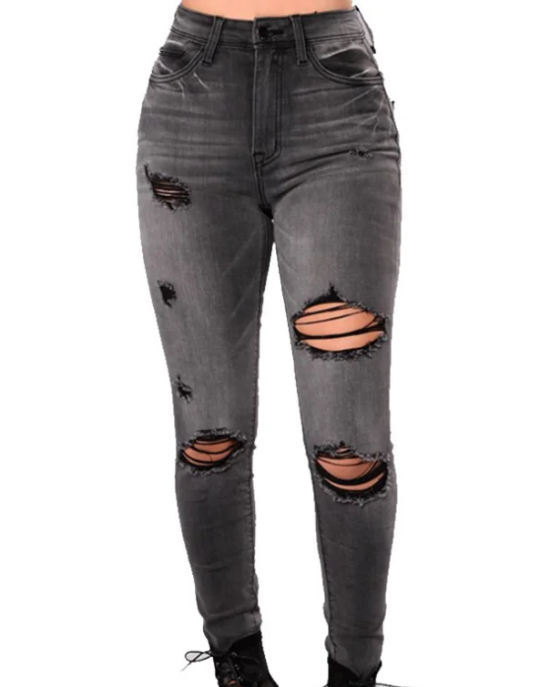 grey distressed jeans womens