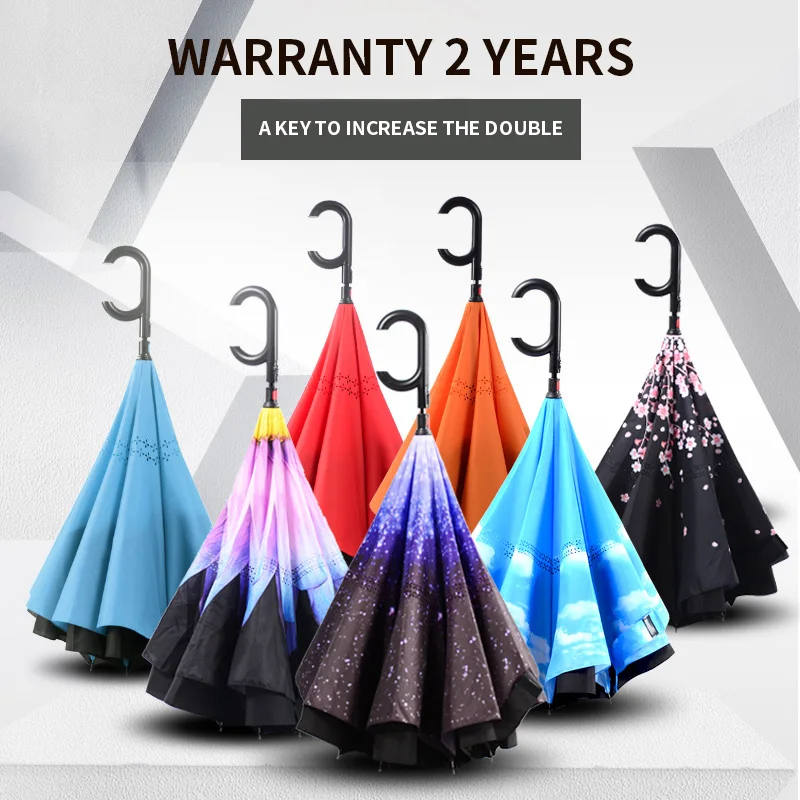 

Shanghai MAYDU c- handle car reverse umbrella, Blue