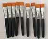 Short Wooden Painting Brush Set,Golden Synthetic Nylon Tools Painting Brushes With 9CM In Total Length