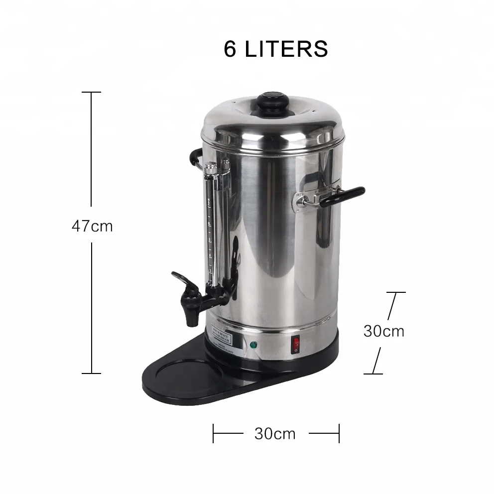 

IP06A 6L stainless steel coffee percolator commercial electric coffee maker with visible spray of the handle low price