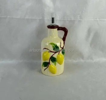 Lemon Ceramic Oil Bottle For Kitchen Decoration Buy Ceramic
