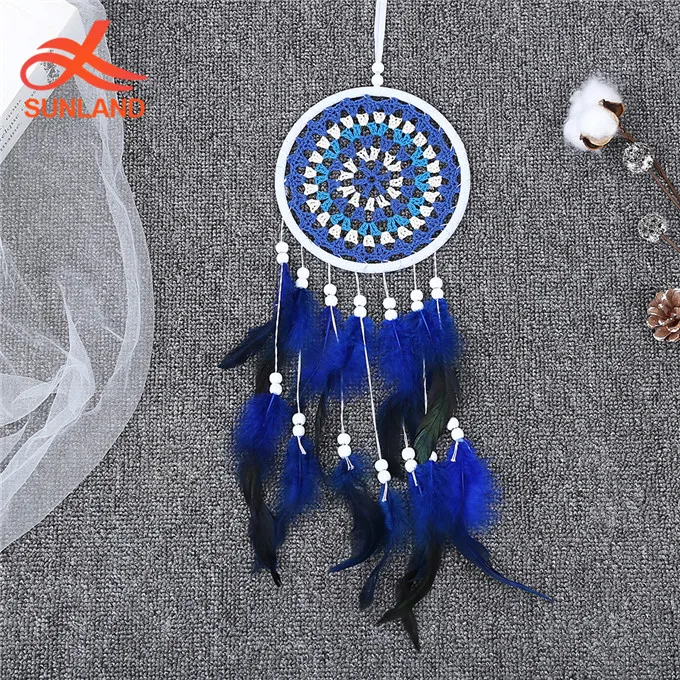 W5472 red Dreamcatcher for Wall Bedroom Party  Wall Hanging Decor Feather Dream Catcher