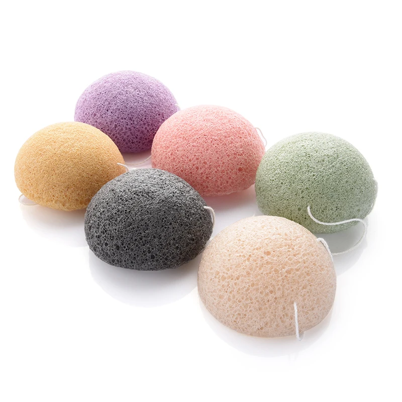 

100% All Natural Hemisphere Shape Facial Konjac Sponge Large Korea Korean Konjac Sponge with packaging, Customized color