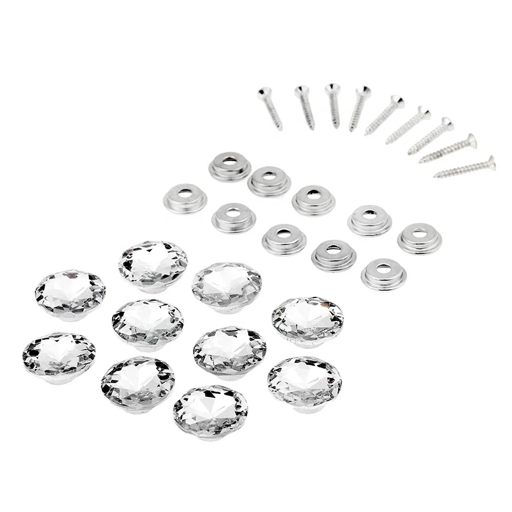 

New Arrival Diamond Glass Sofa Button Crystal Buttons for Furniture, Clear