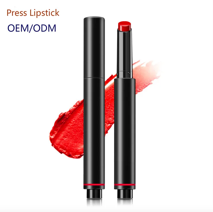 

high quality 8 colors of press moisture lipstick with private label