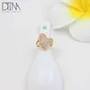 DTINA Jewelry Diamond Love Shape Ring 18k Gold Plated Women's Ring