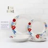 Superior promotional gift cheap ceramic turkish dinner set with flower design