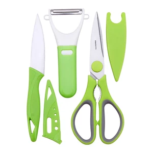Image of Wholesale Kitchen Accessories New Product Ideas 2019 Eco-Friendly Stainless Steel Fruit Vegetables Tool Plastic Peeler 3pcs Set