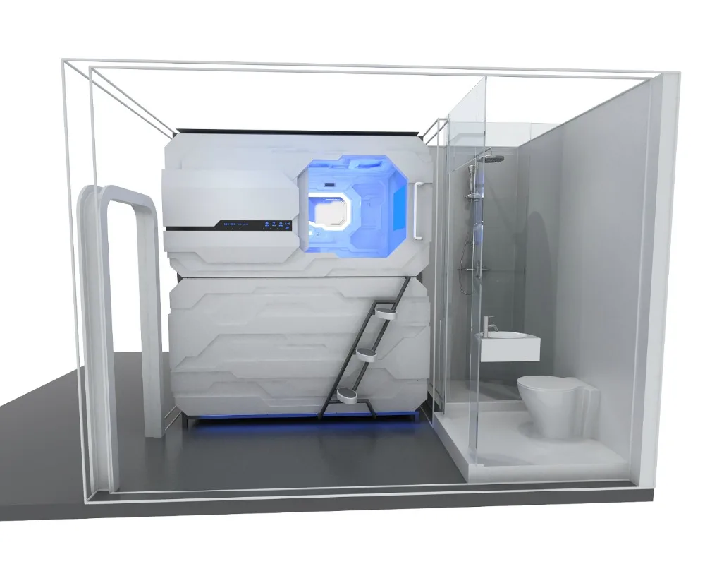 الحصري البند الأفقي كبسولة فندق السرير النوم القرون مزدوجة السرير الفضاء القرون سرير مرتفع ل نزل المطار CE FCC بنفايات