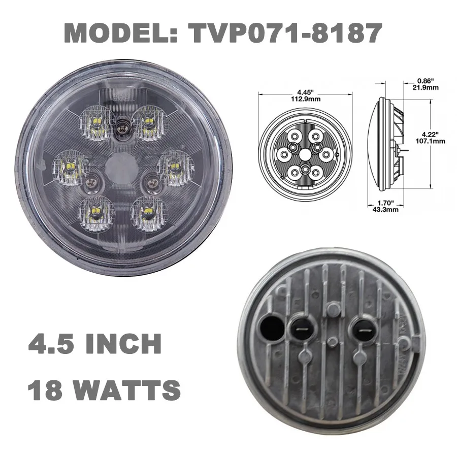 12v Tractor And Trailers Work Light 18w Tractor Headlights Led Lamps