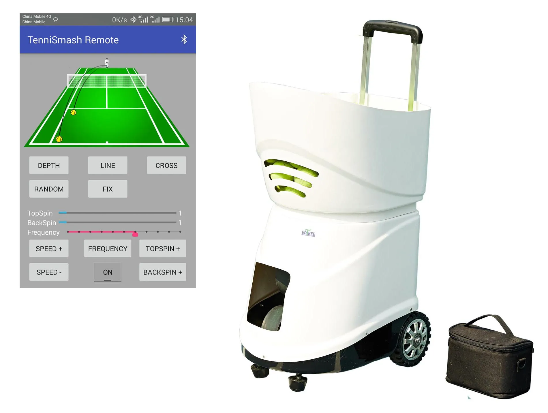 Tennis Training Ball Machine Automatic Smart Tennis Ball Machine For