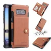 Shockproof credit card holder leather phone case mobile cell phone back cover housing shell for Samsung S8 S8plus