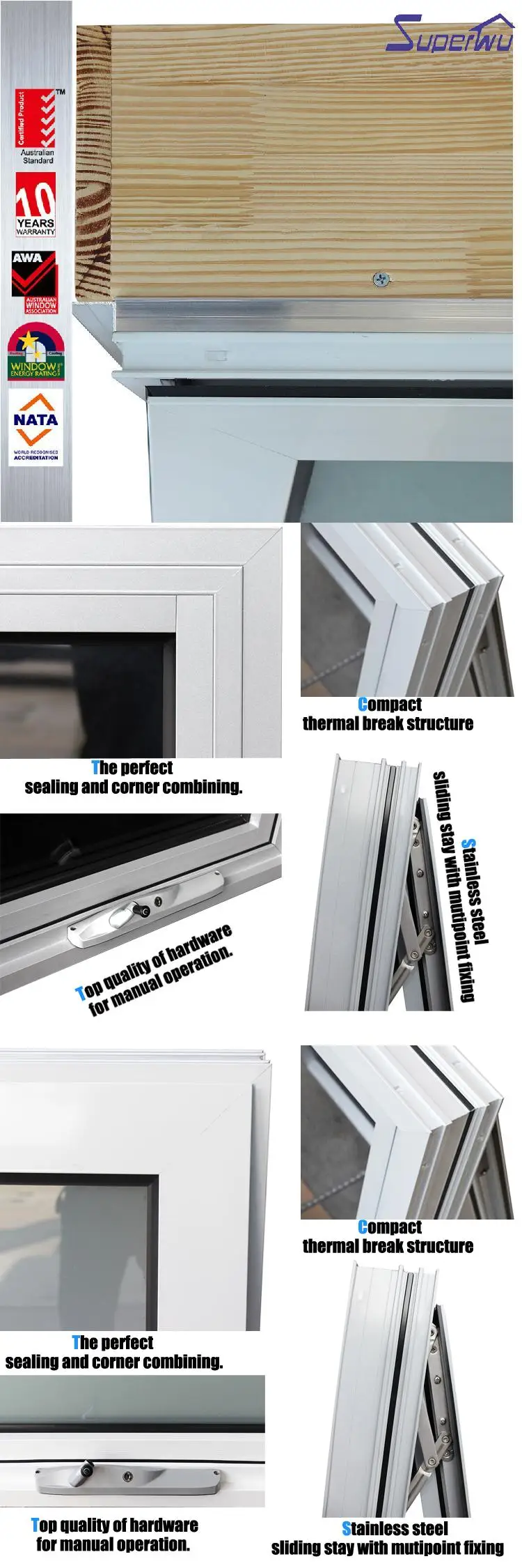 Factory Directly Sell Hurricane Proof Impact Windows Of China Aluminum Window Manufacturers