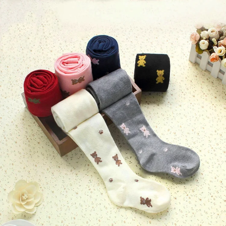 Girls Cotton Cute bear Tights Pantyhose Korea Design Leggings Children Tights