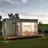 40ft home design flat pack container house rock wool sandwich panel prefab homes