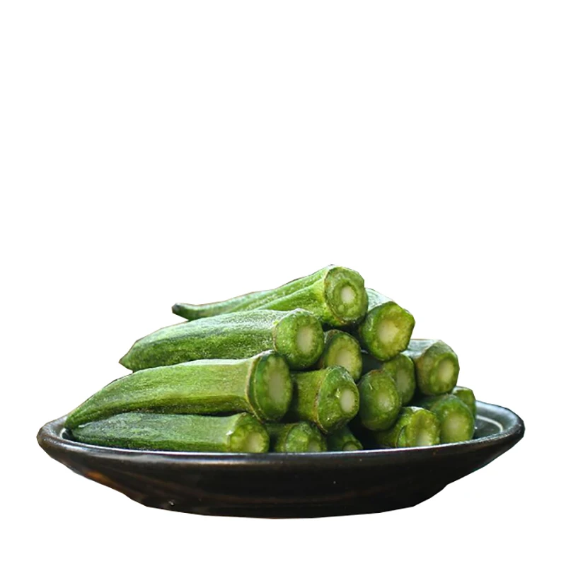 
China Factory sale 100% Natural Vegetables green dried okra 