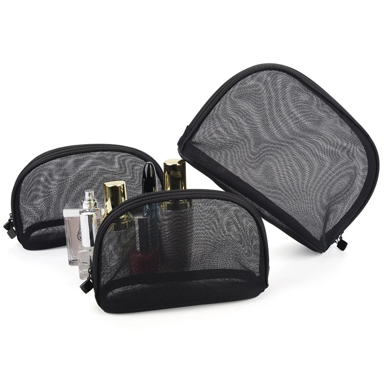 3 Pcs/set Women Nylon Mesh Bags Bulk Cosmetic Bags For Cosmetics Buy