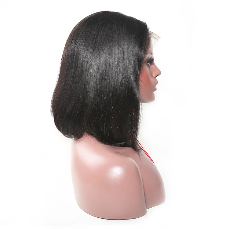 JP Top Best Selling Short Lace Front Human Hair Wigs Brazilian Remy Hair Bob Wig with Pre Plucked Hairline