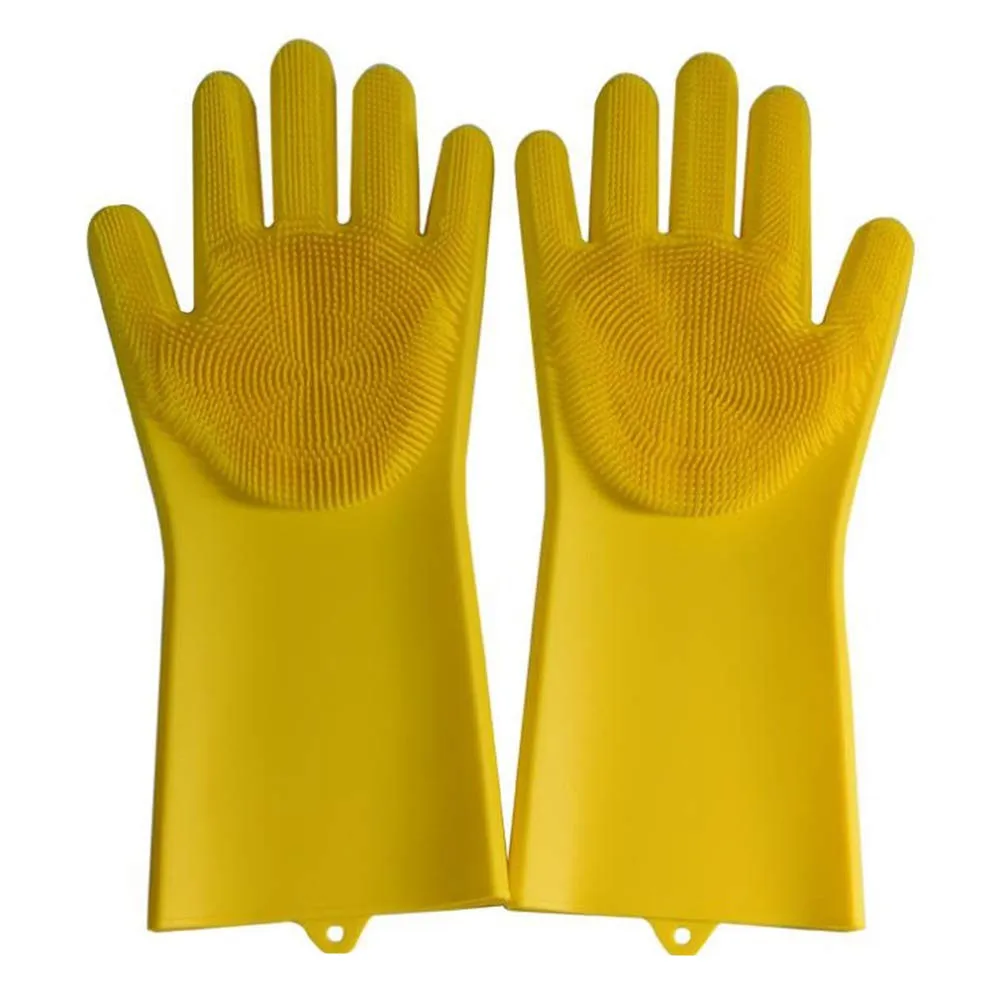 Multifunctional Food Grade Silicon Dishwashing Gloves Protective Magic