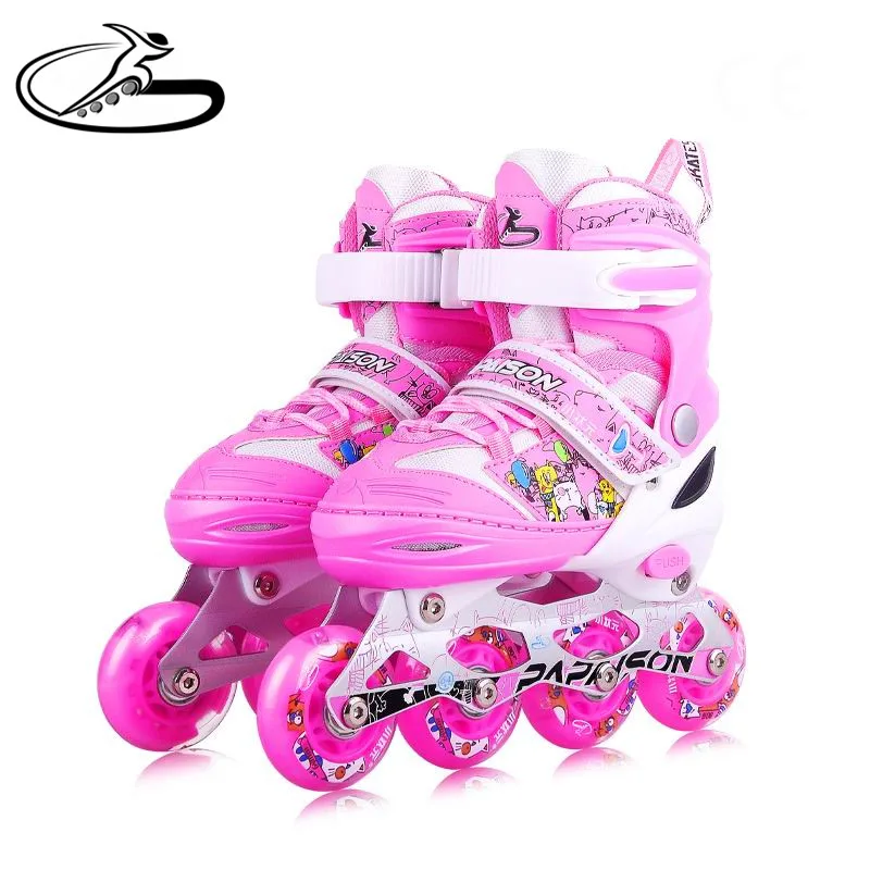 
Colourful roller inline skates for kids girls with flashing wheels 