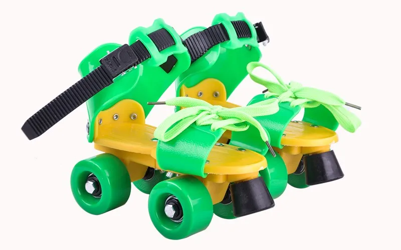 Kids Adjustable Sepatu Road 4 Wheels Dry Roller Skates Attach To Shoes