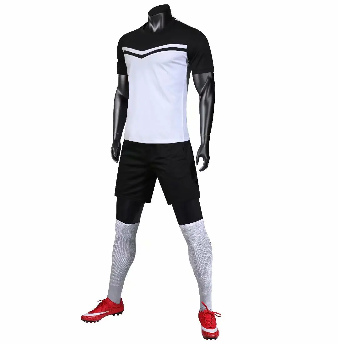 

100% polyester moisture wicking soccer jersey cheap latest design printing football t shirt kits