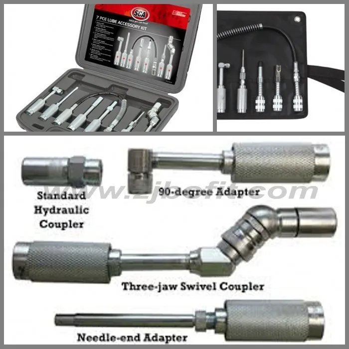 AIRCRAFT TOOLS  NEW 7PC GREASE ADAPTOR KIT IDEAL FOR MECHANICS ENGINEERS 