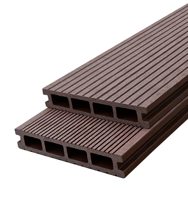 Manufactured from reclaimed timber powder wood plastic composite decking