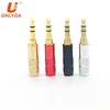 New plated thick gold mini 3.5mm stereo with wire clip assembly plug Colorful 3.5mm Speaker Audio Jack Stereo For DIY