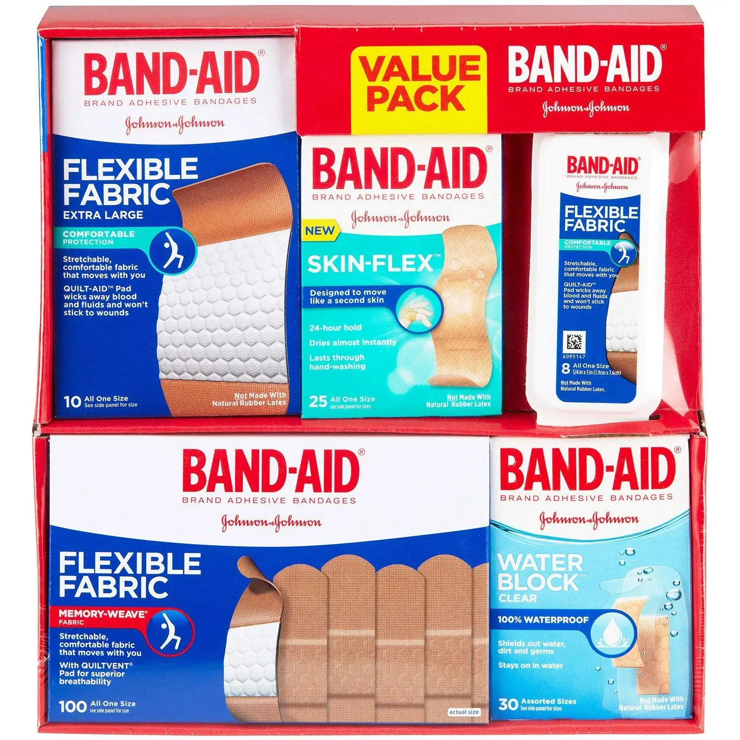 Buy Band Aid Brand Adhesive Bandage Variety Pack Sheer And Clear Bandages Assorted Sizes 280 