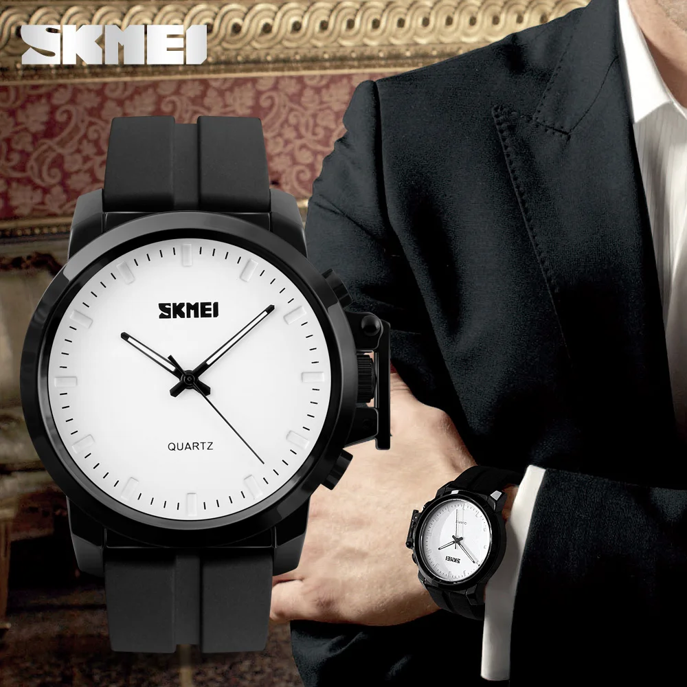 Fashion big dial SKMEI 1208 leather watch strap stainless steel back gifts for men cool wristwatches.jpg