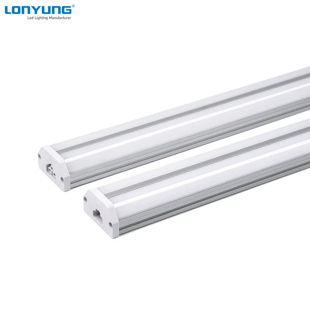 Wholesale Linkable aluminum housing double T5 integrated light led tube light fixture ETL DLC TUV CE  certs