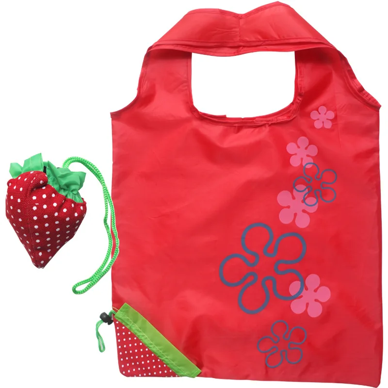 Creative Strawberry Design Folding Shopping Bag Promotion Bags Print ...
