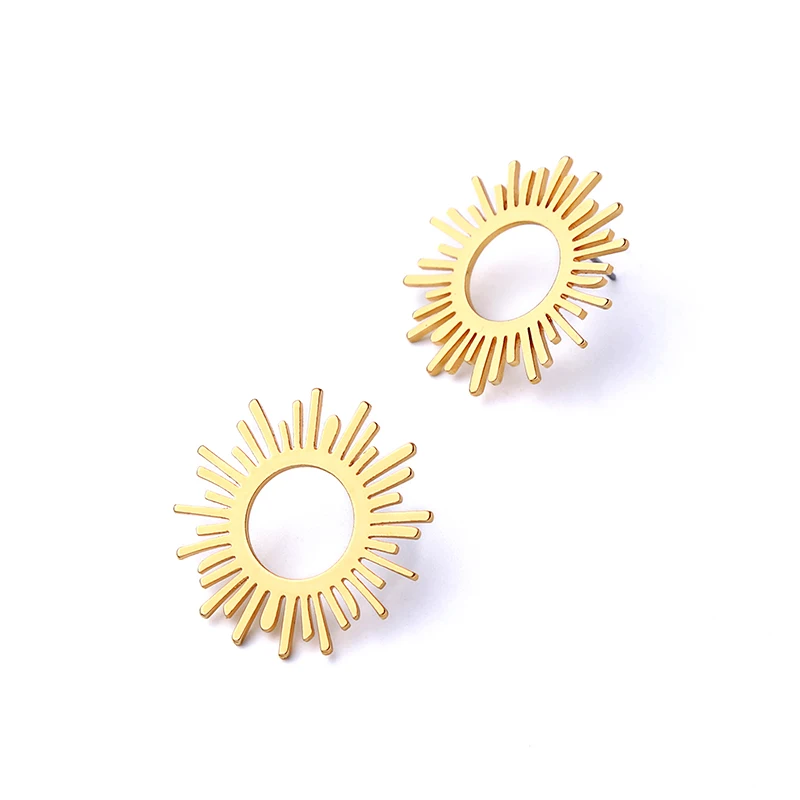 

ed00419c Stylish Korean Jewelry Women Sunshine Simple Stud Earrings 2019 New