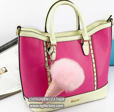 Fur ball key chain ice-cream accessories for handbag FT083