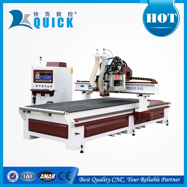 2016 quick cnc wood router with boring head